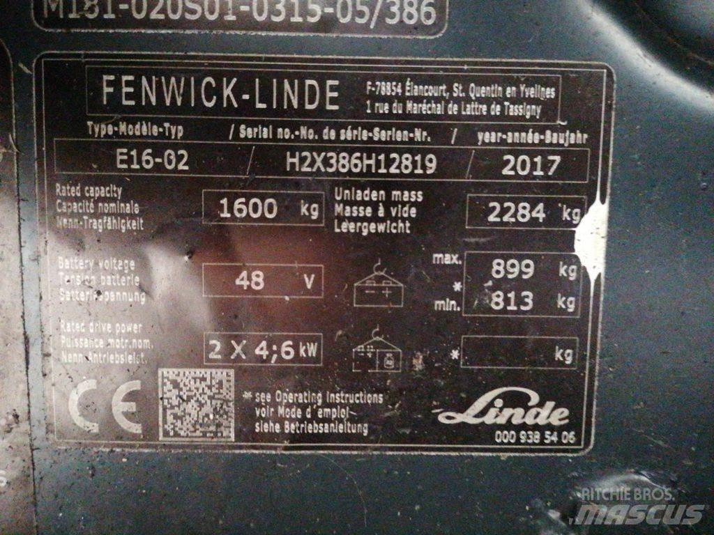 Linde E16-02 Elektritõstukid