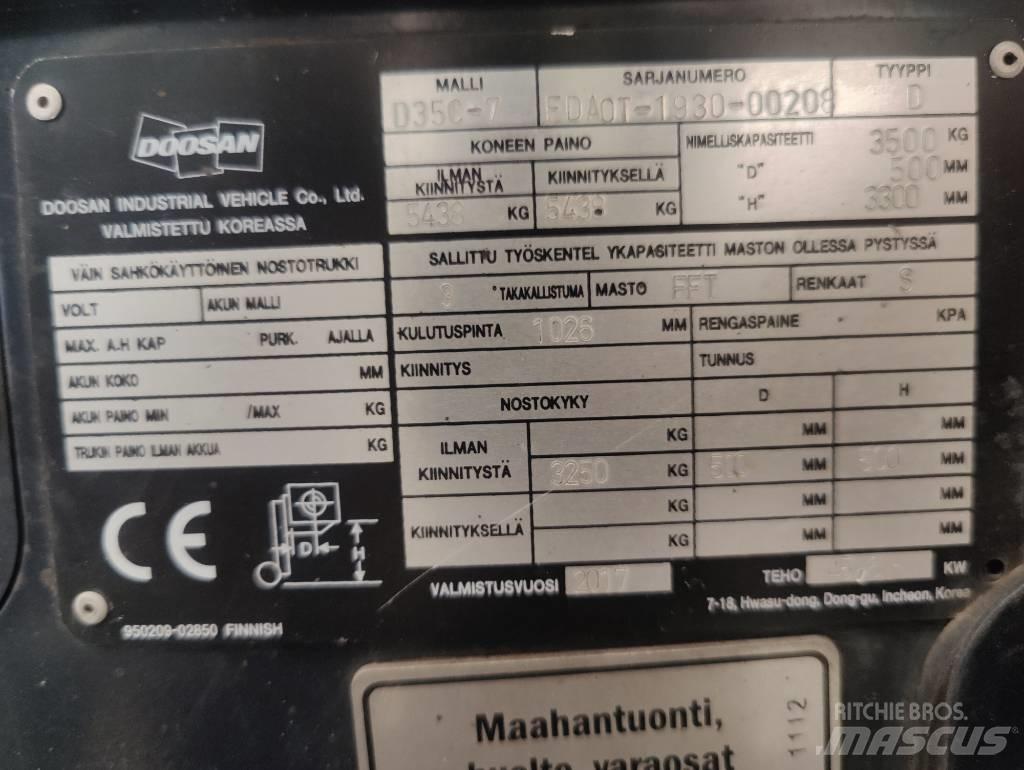 Doosan D 35 C-7 Diiseltõstukid