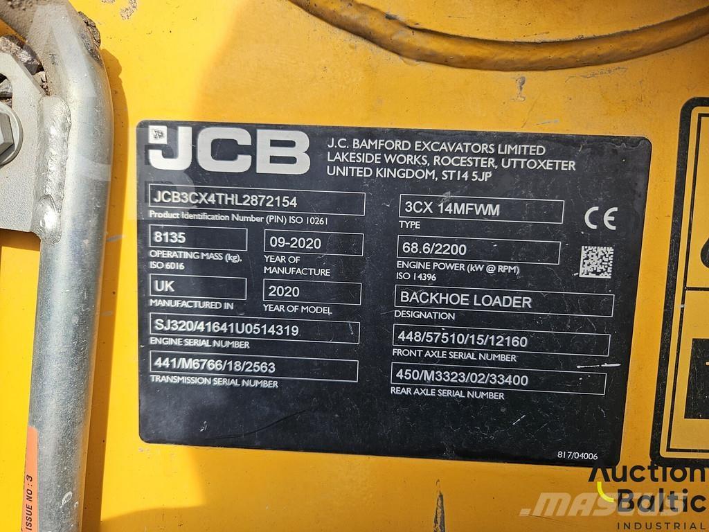 JCB 3 CX 14MFWM Ekskavaatorlaadurid