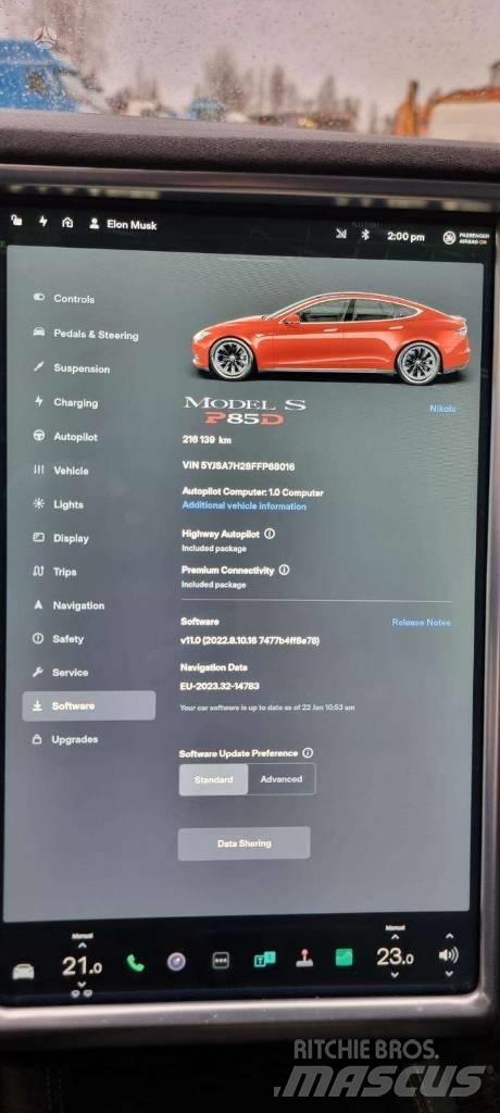Tesla Model S P85D Sõiduautod