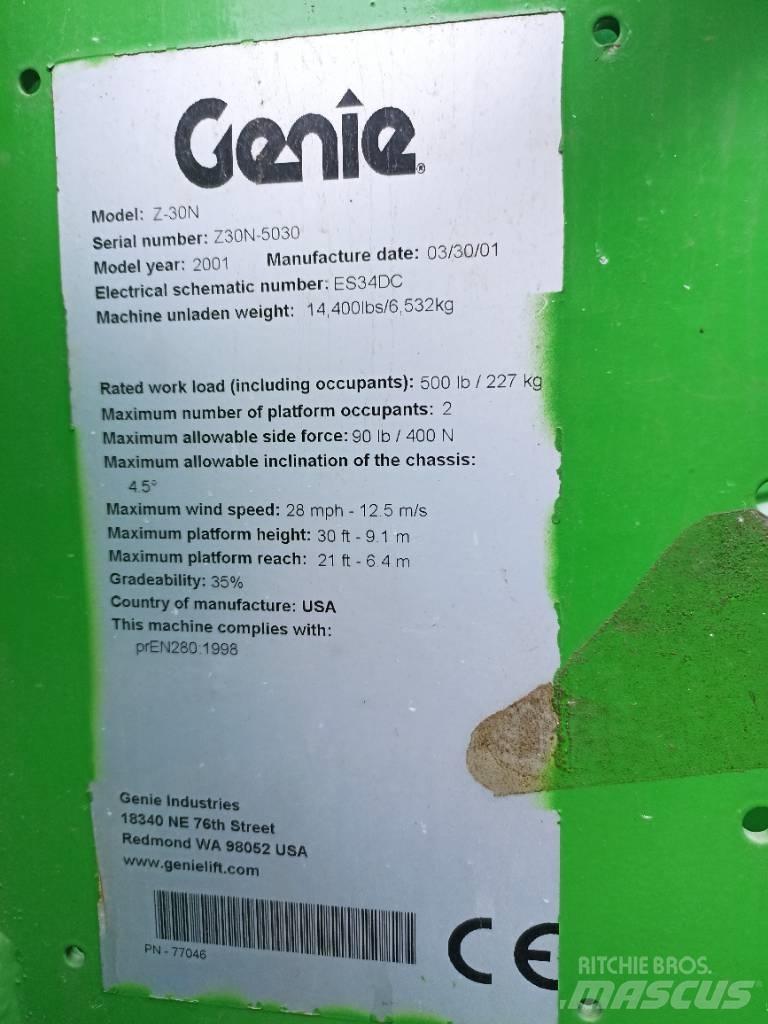 Genie Z 30/20 N Iseliikuvad poomtõstukid