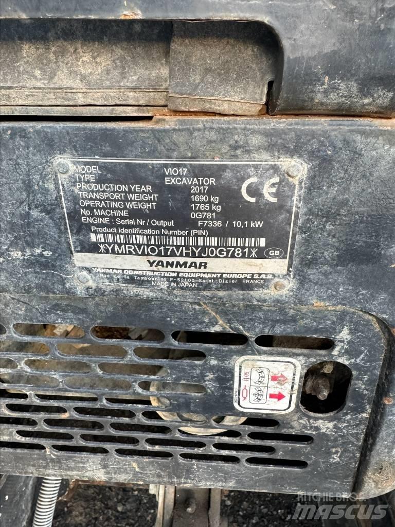 Yanmar Vio 17 Miniekskavaatorid < 7 t