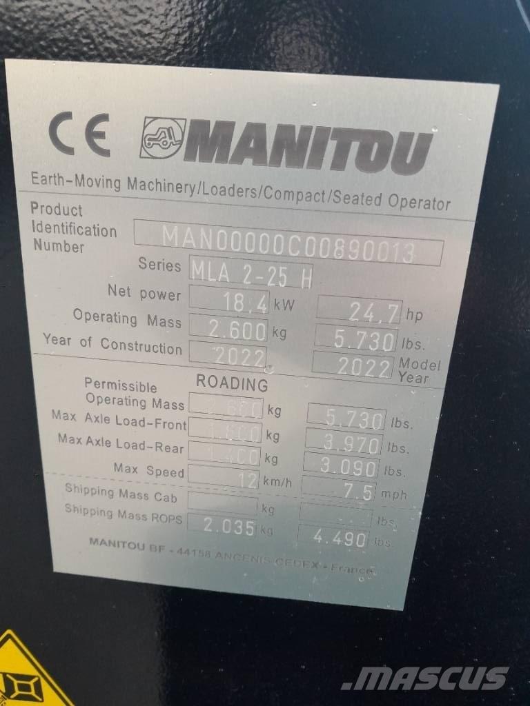 Manitou MLA 2-25 Mitmeotstarbelised laadurid
