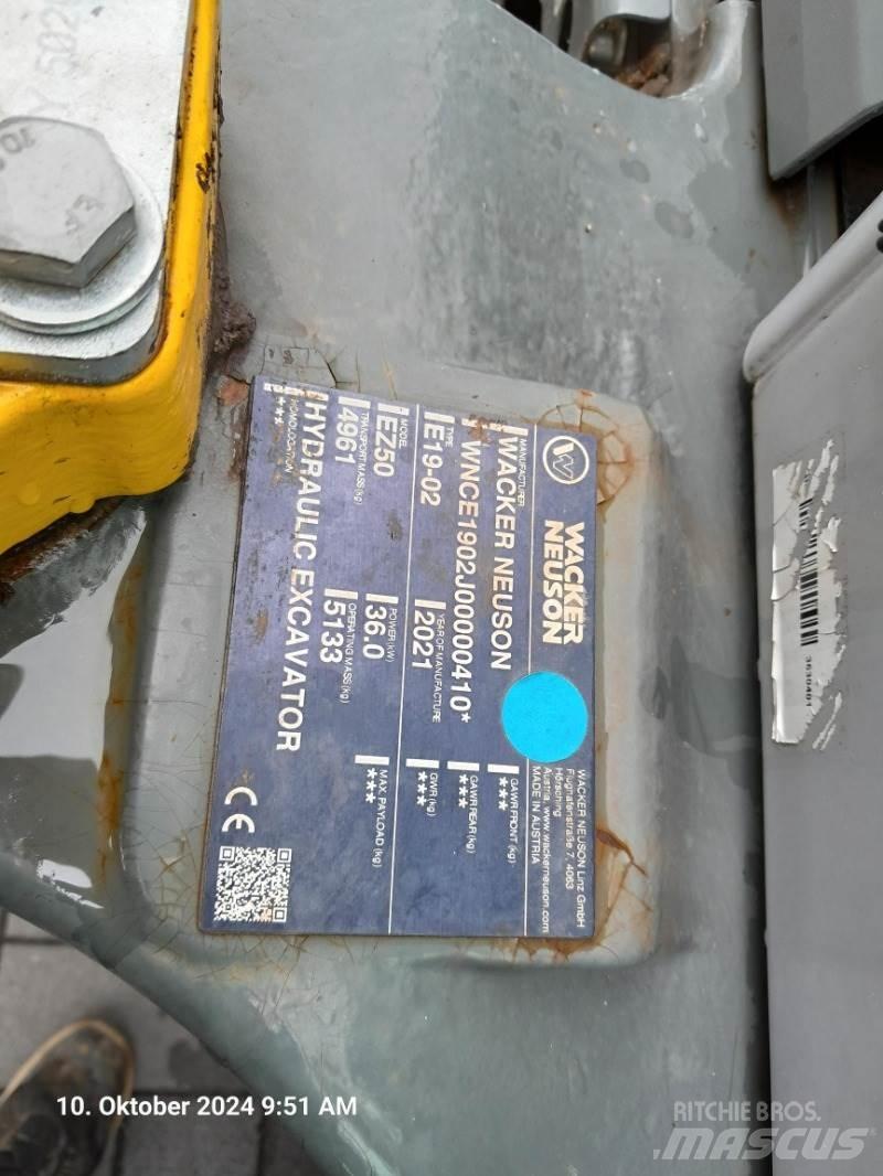 Wacker Neuson EZ50 Miniekskavaatorid < 7 t