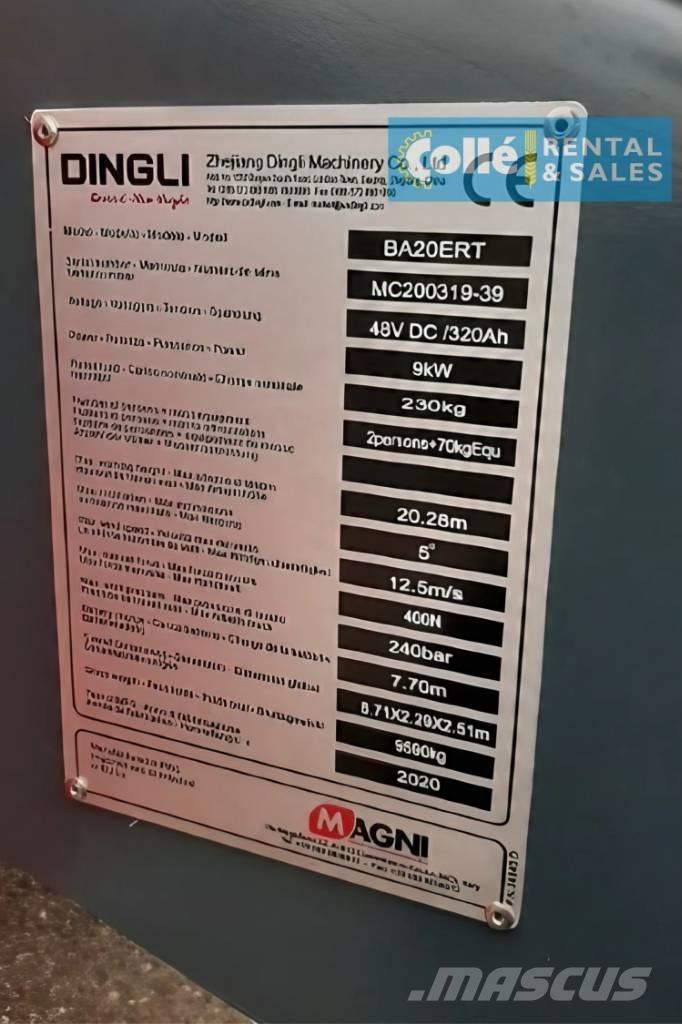 Magni BA20ERT | 2020 Iseliikuvad poomtõstukid