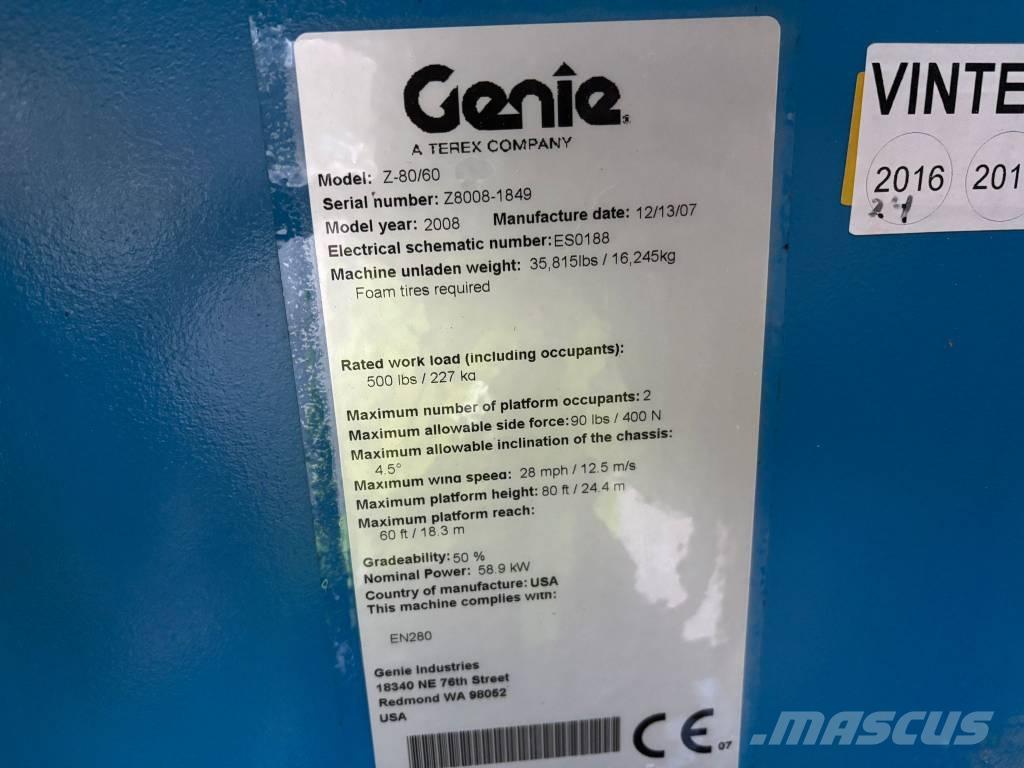 Genie Z 80/60 Iseliikuvad poomtõstukid