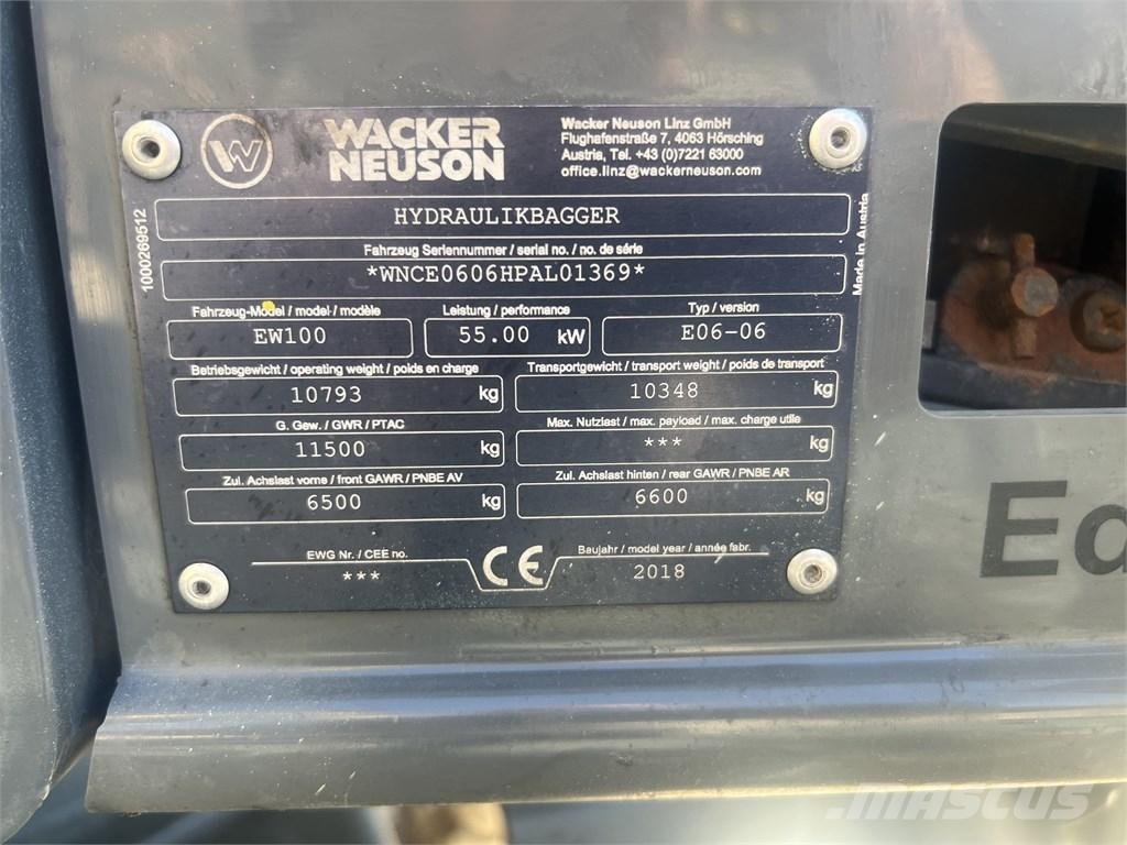 Wacker Neuson EW 100 Ratasekskavaatorid