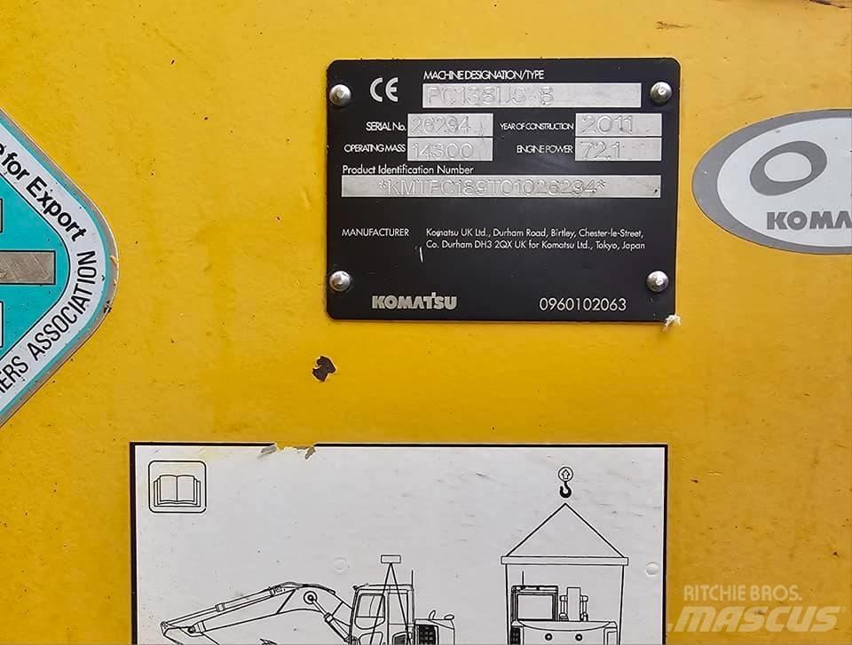 Komatsu PC 138 Väikeekskavaatorid 7t-12t