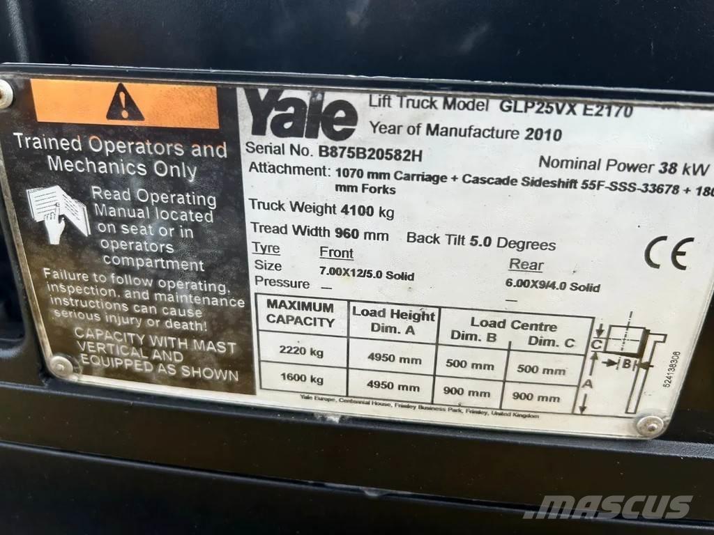 Yale 2.5 Heftruck Gaasitõstukid