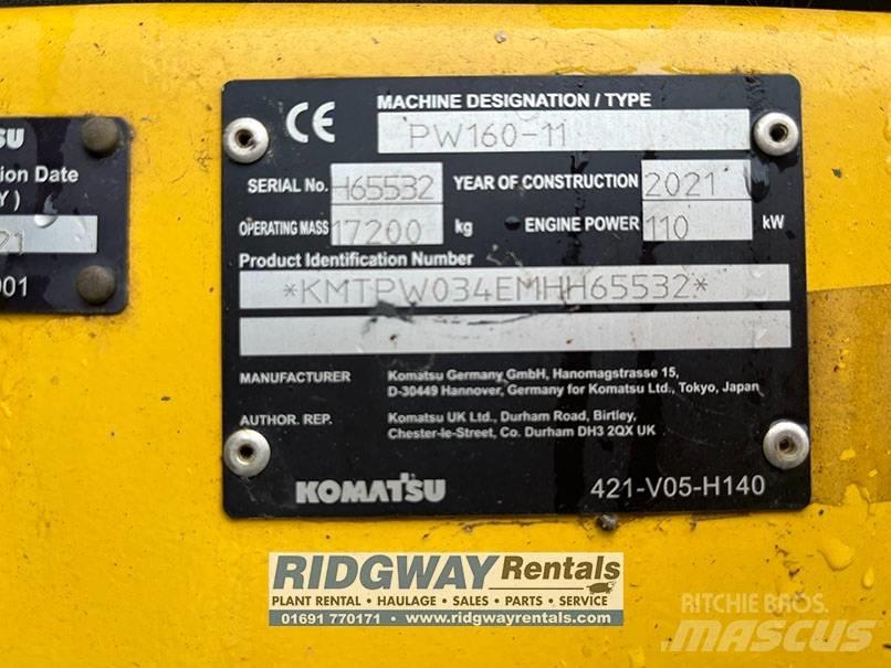 Komatsu PW 160 Ratasekskavaatorid