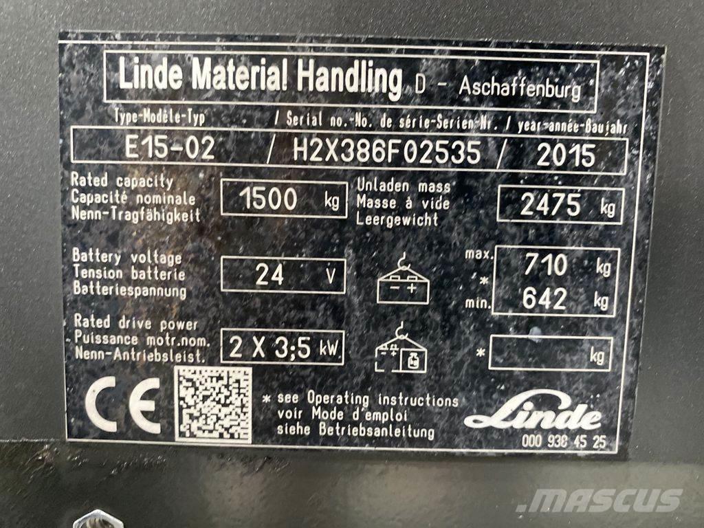 Linde E15-02 Elektritõstukid