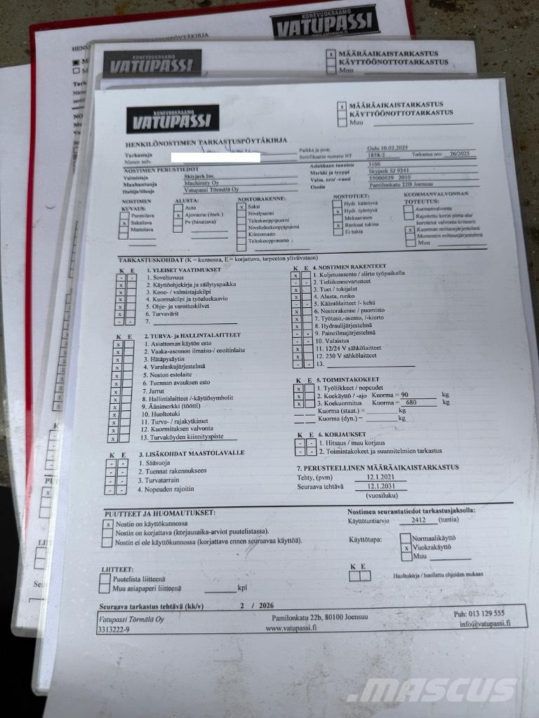 SkyJack SJ 9241 Käärtõstukid