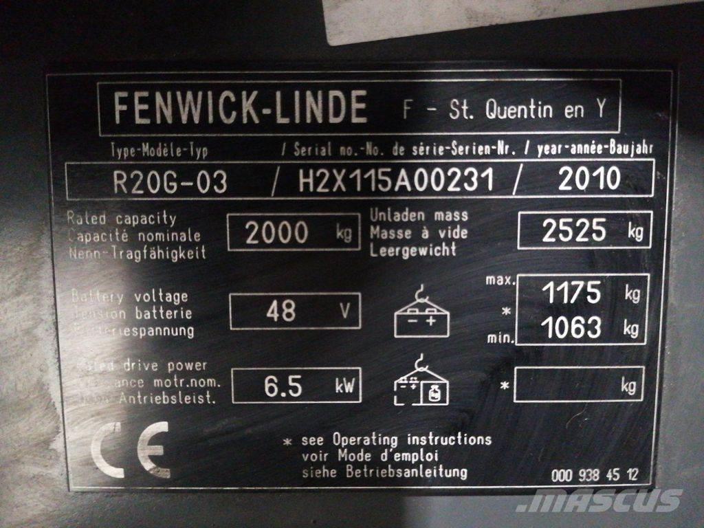Linde R20G-03 Lükandmastiga tõstukid