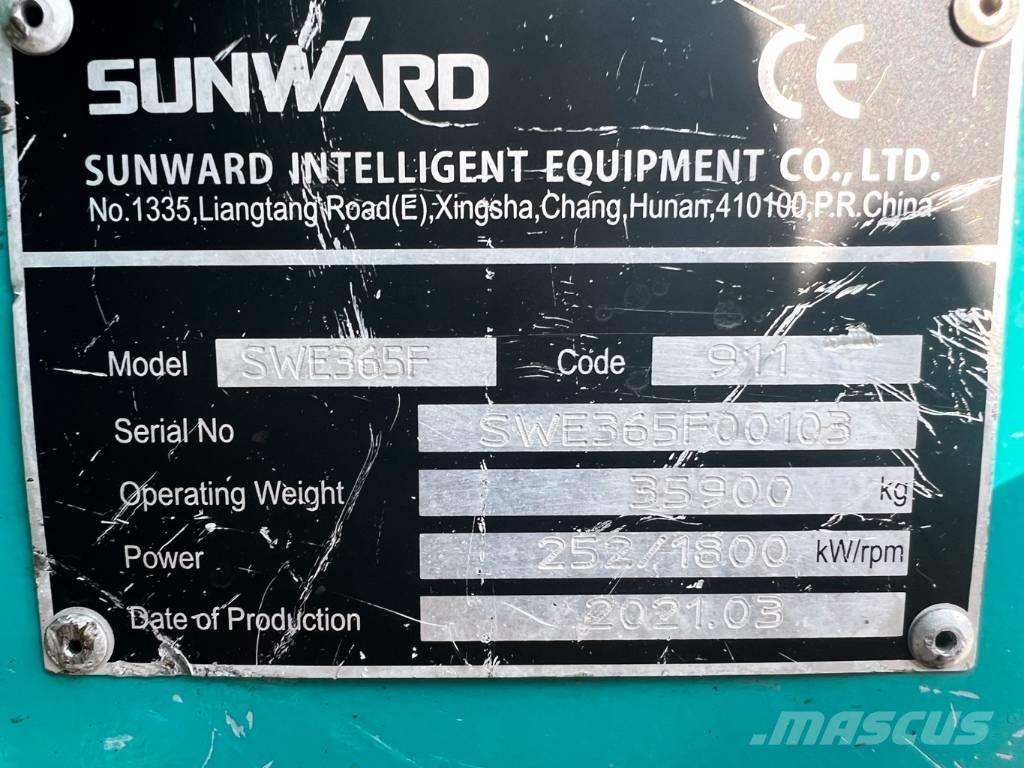 Sunward 365f Roomikekskavaatorid