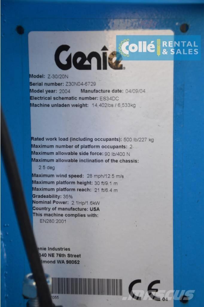 Genie Z-30/20N | 2004 Iseliikuvad poomtõstukid