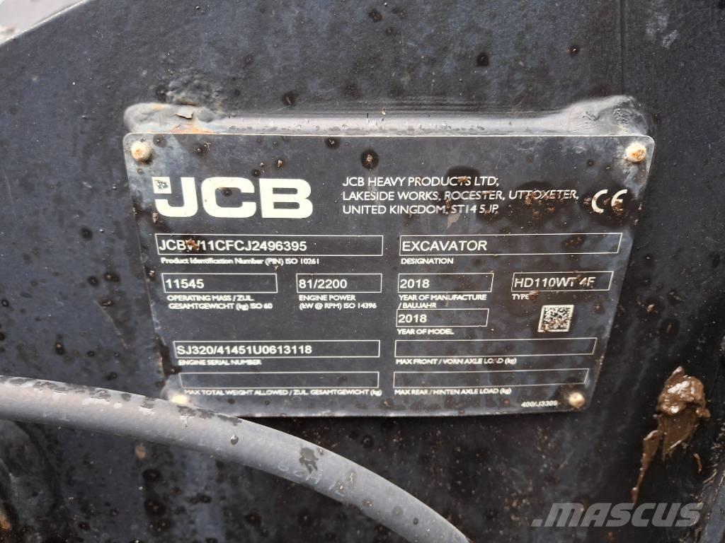 JCB 110 W Hydradig Ratasekskavaatorid