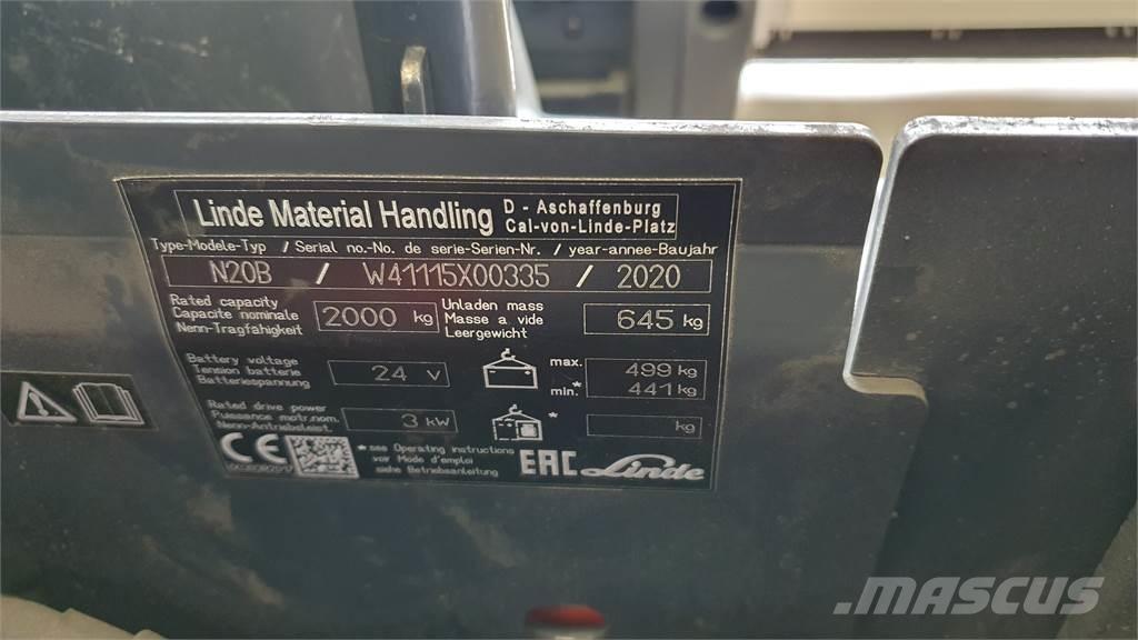 Linde N20B Madalkomplekteerimistõstuk