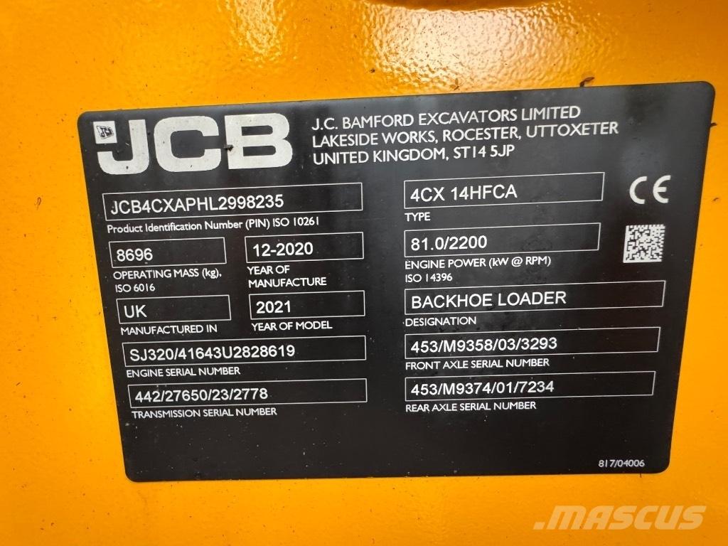 JCB 4 CX 14 Ekskavaatorlaadurid