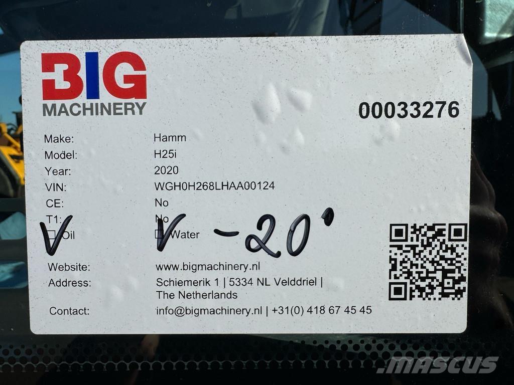 Hamm H25i Ühe trumliga rullid