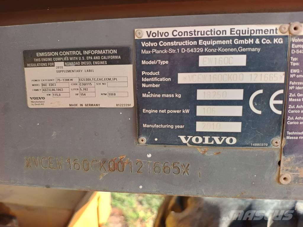 Volvo EW 160 C Ratasekskavaatorid