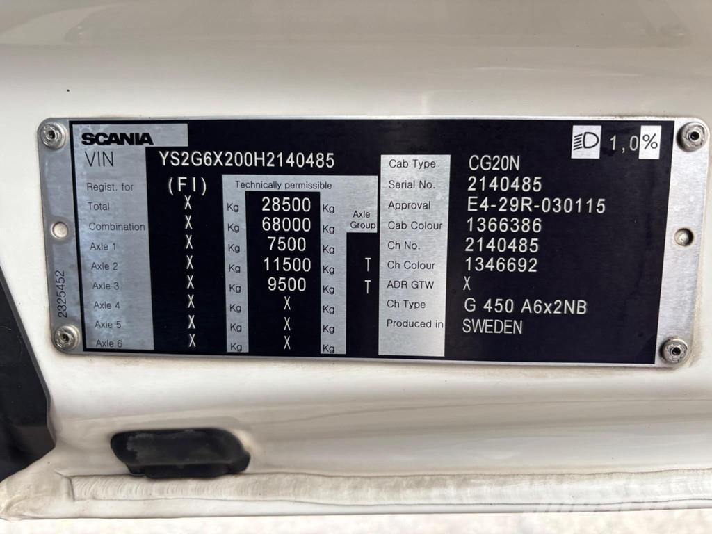 Scania G450 6x2 Sadulveokid