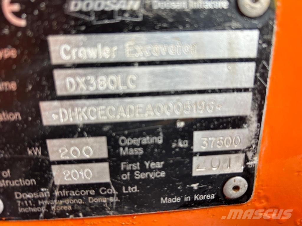 Doosan DX 380 LC Roomikekskavaatorid