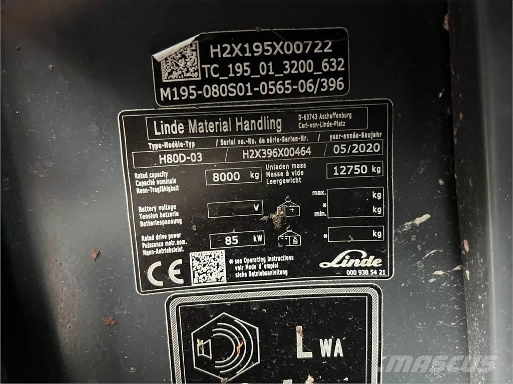 Linde H80D-03 Diiseltõstukid
