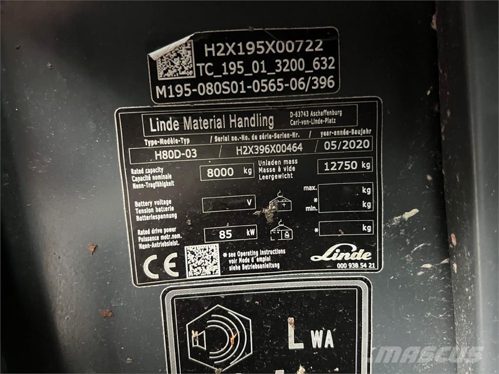 Linde H80D-03 Diiseltõstukid