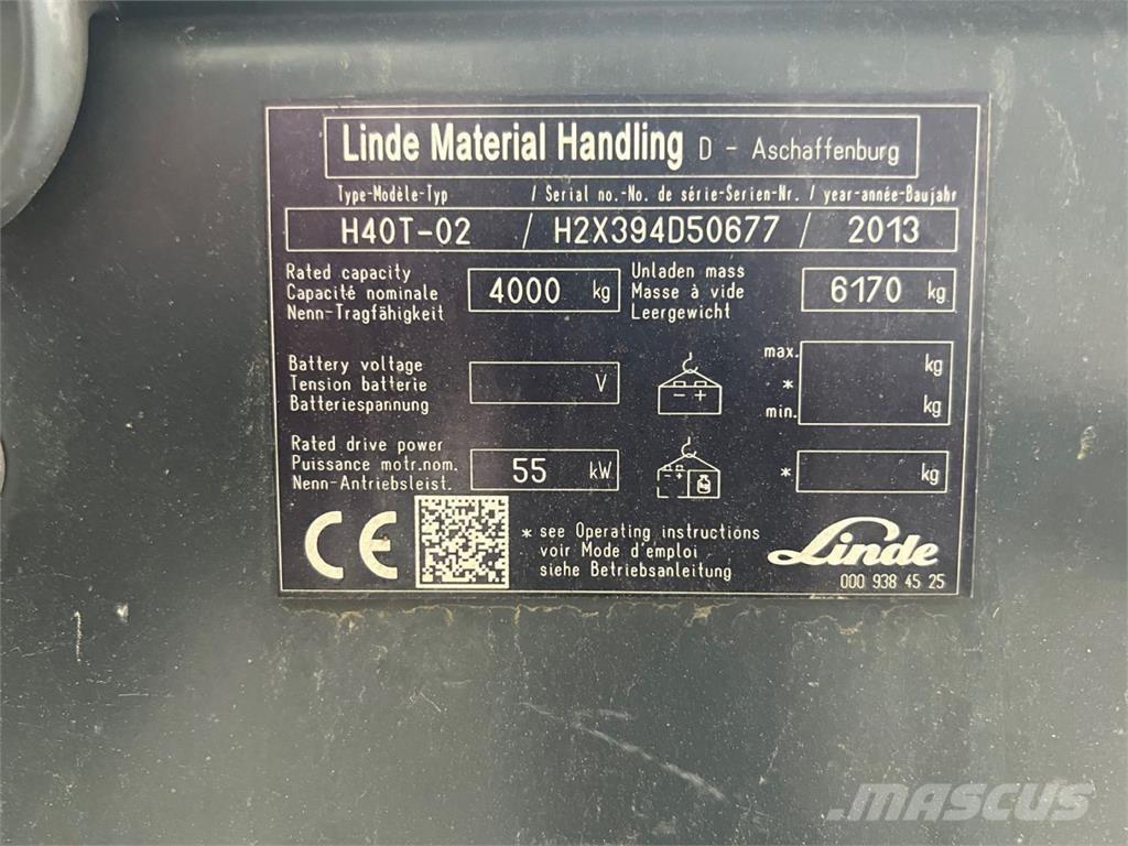 Linde H40T-02 Gaasitõstukid