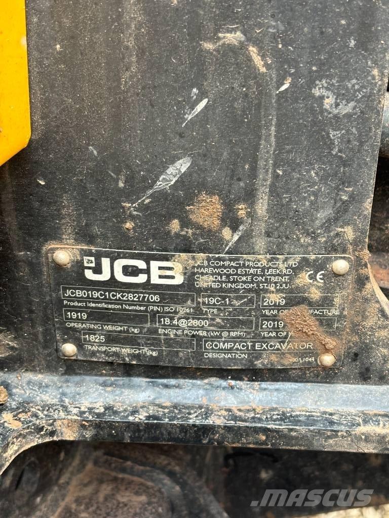 JCB 19 C-1 Miniekskavaatorid < 7 t