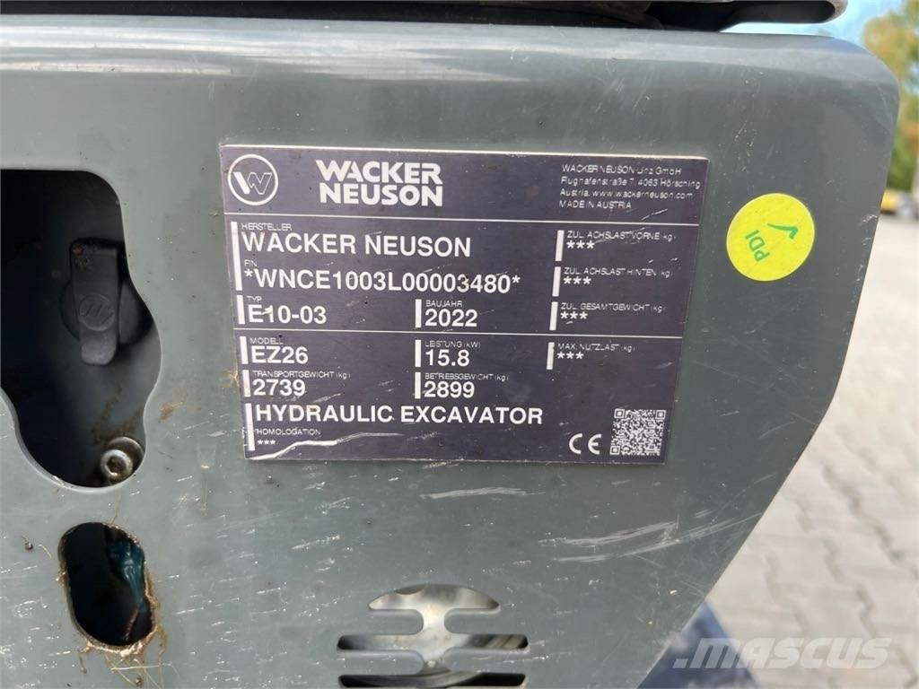 Wacker Neuson EZ26 Roomikekskavaatorid