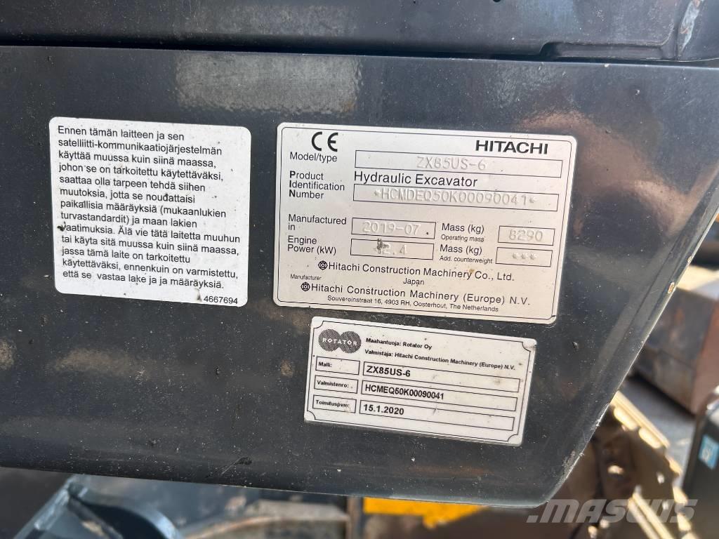 Hitachi ZX85US-6 BL Väikeekskavaatorid 7t-12t