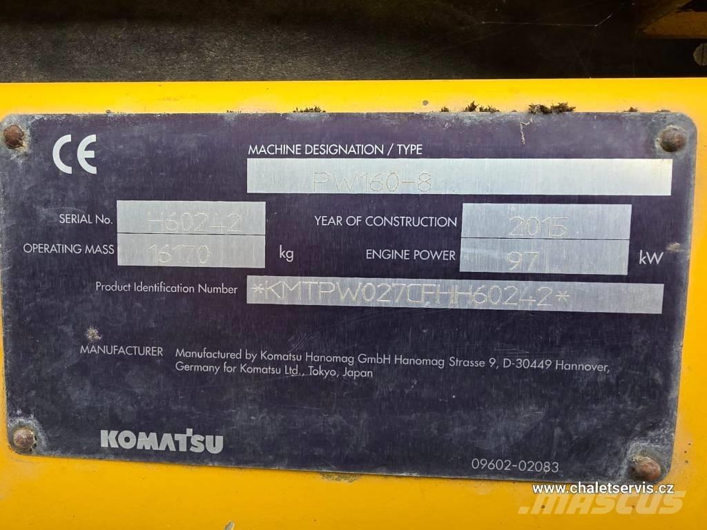 Komatsu PW 160 Ratasekskavaatorid