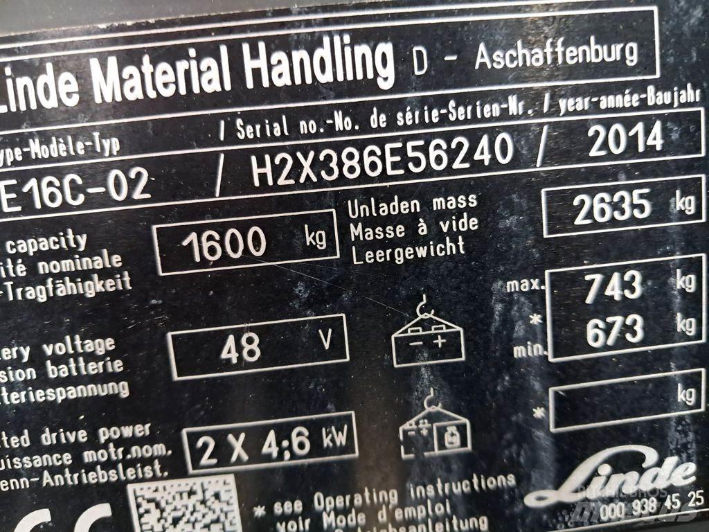 Linde E16C-02 Elektritõstukid