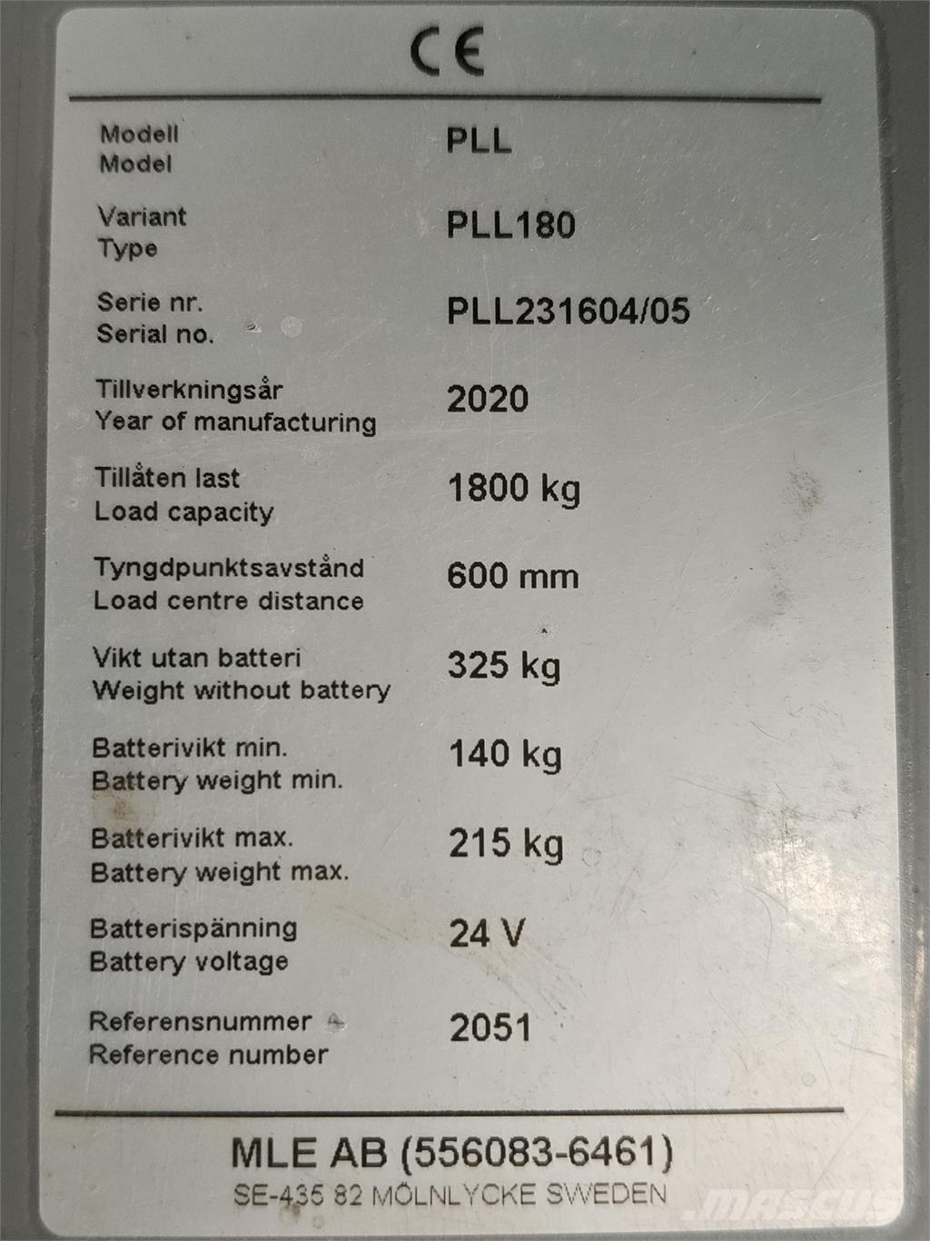 Atlet PLL180 Järelkäidavad virnastajad