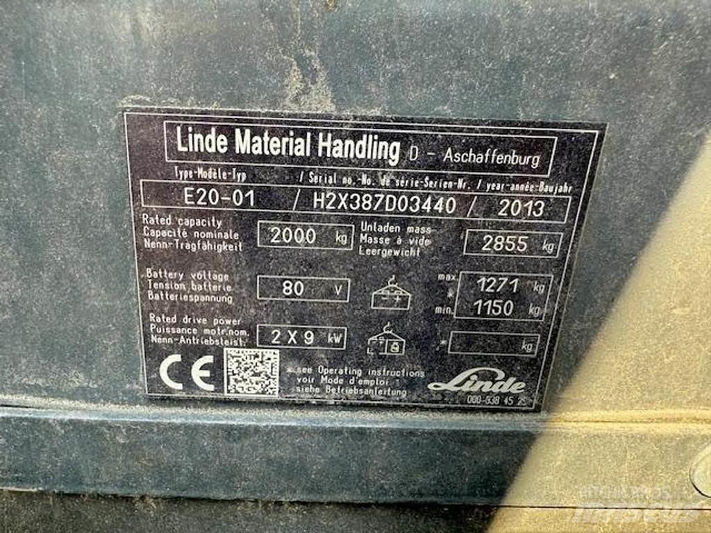 Linde E20-01 Kahveltõstukid - muud