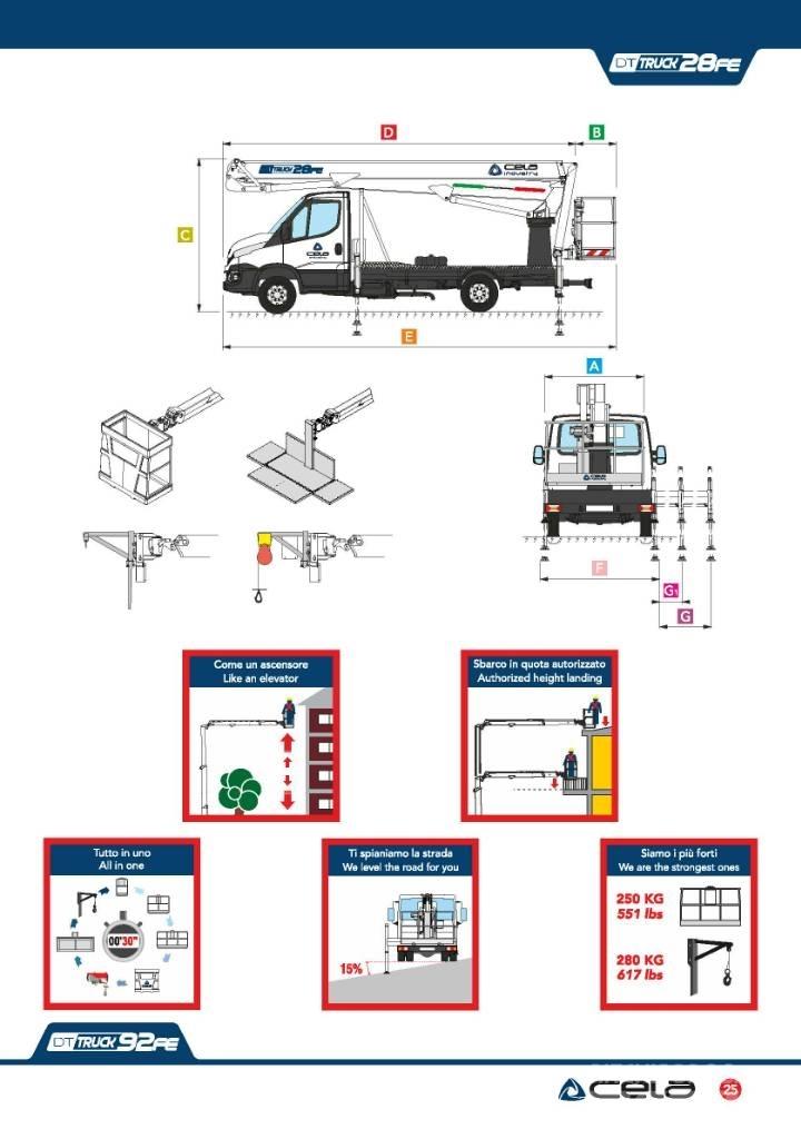 Cela DT 28 truck FE Auto korvtõstukid