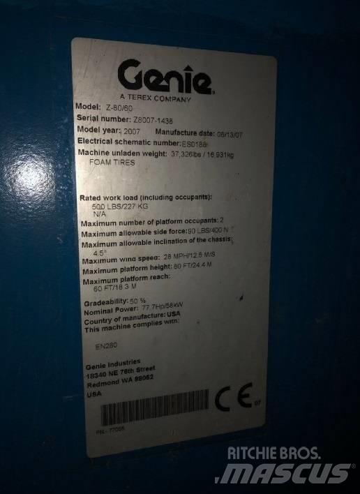 Genie Z 80/60 Iseliikuvad poomtõstukid