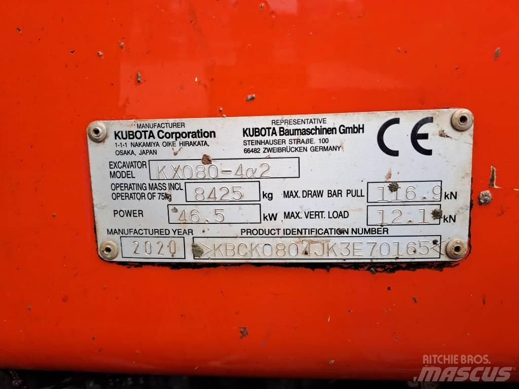 Kubota KX 080-4 Väikeekskavaatorid 7t-12t