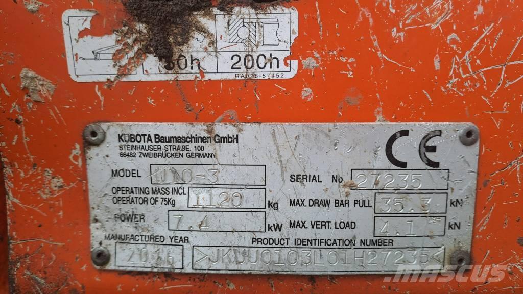 Kubota U 10-3 Miniekskavaatorid < 7 t