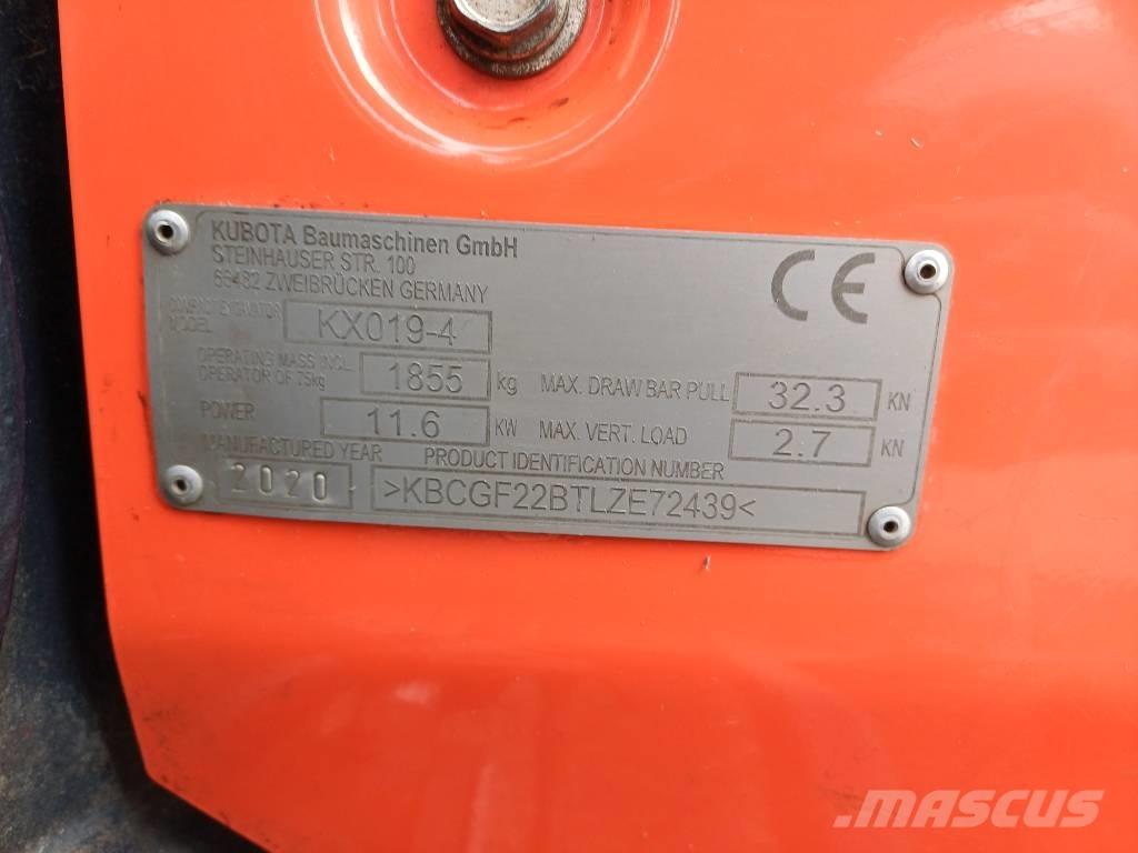 Kubota KX 019-4 Miniekskavaatorid < 7 t