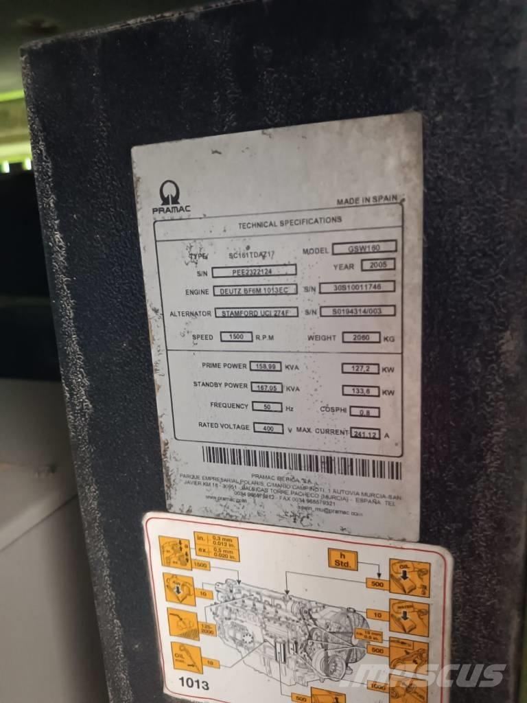Pramac GSW 160 Diiselgeneraatorid