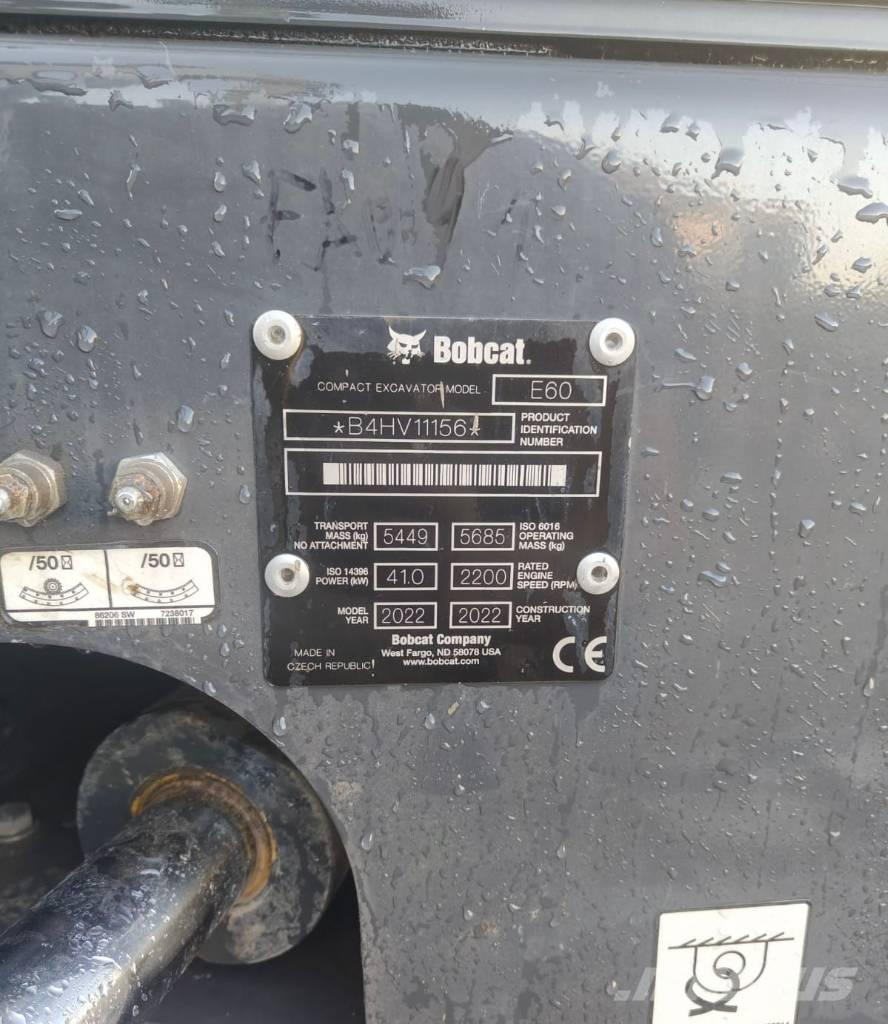 Bobcat E60 Miniekskavaatorid < 7 t
