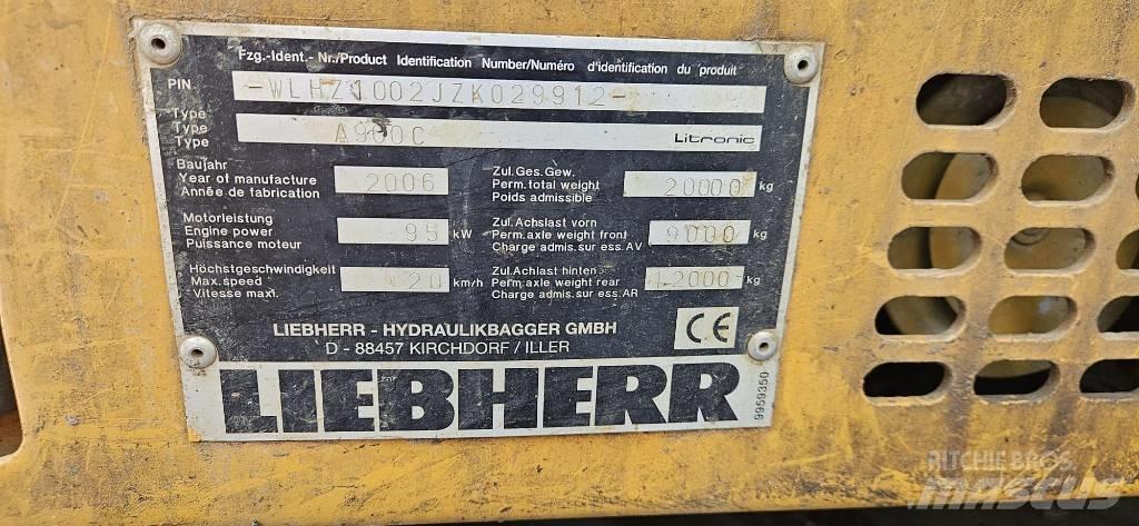 Liebherr A 900 C Ratasekskavaatorid