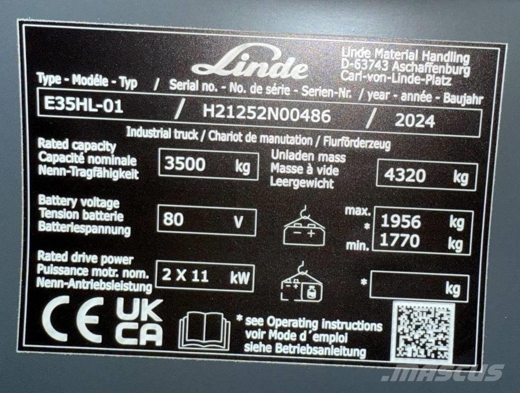 Linde E 35 Elektritõstukid