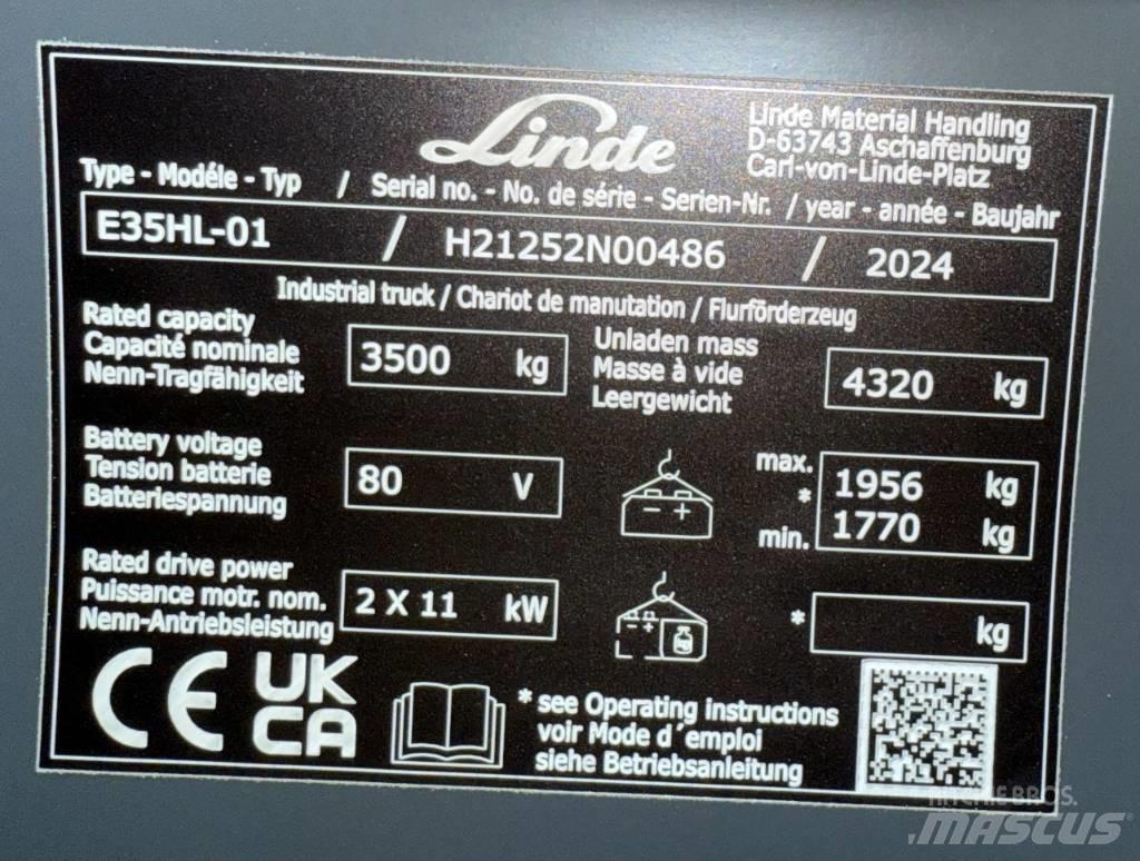 Linde E35HL/1252-01 Elektritõstukid