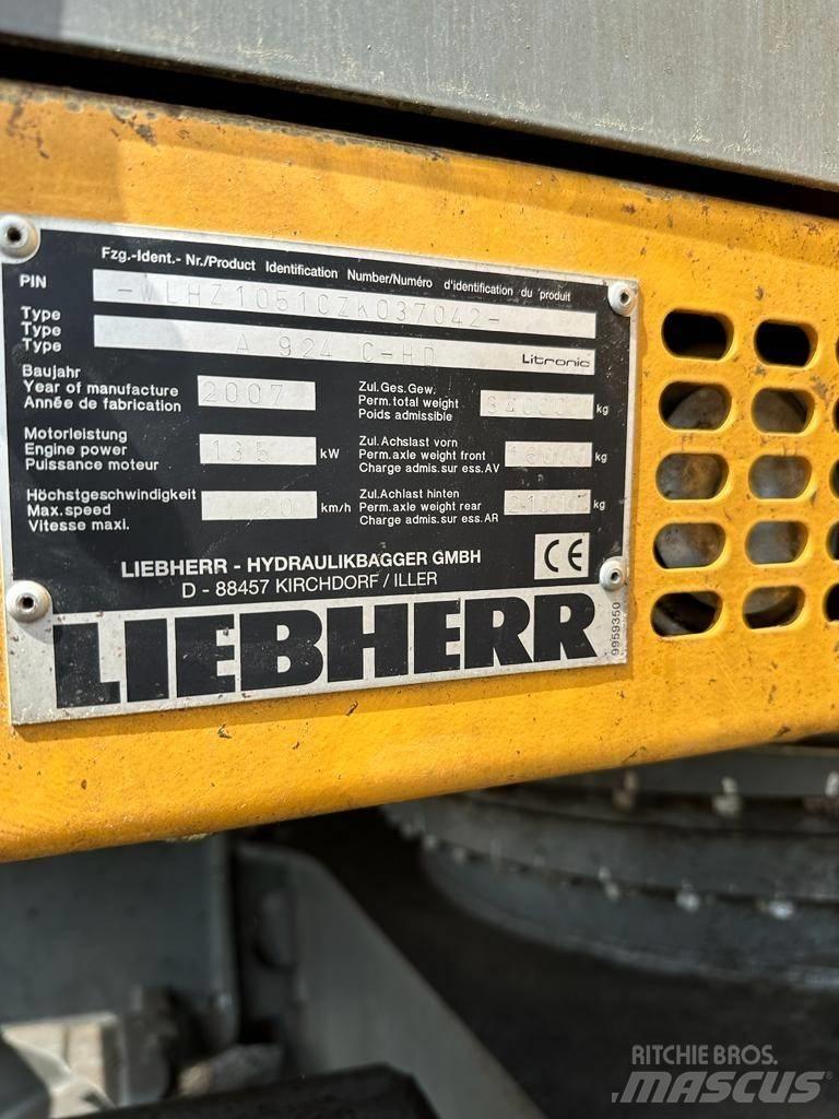 Liebherr A 924C-HD Ratasekskavaatorid