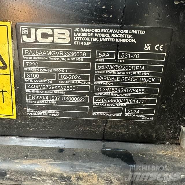 JCB 531-70 Teleskooplaadurid