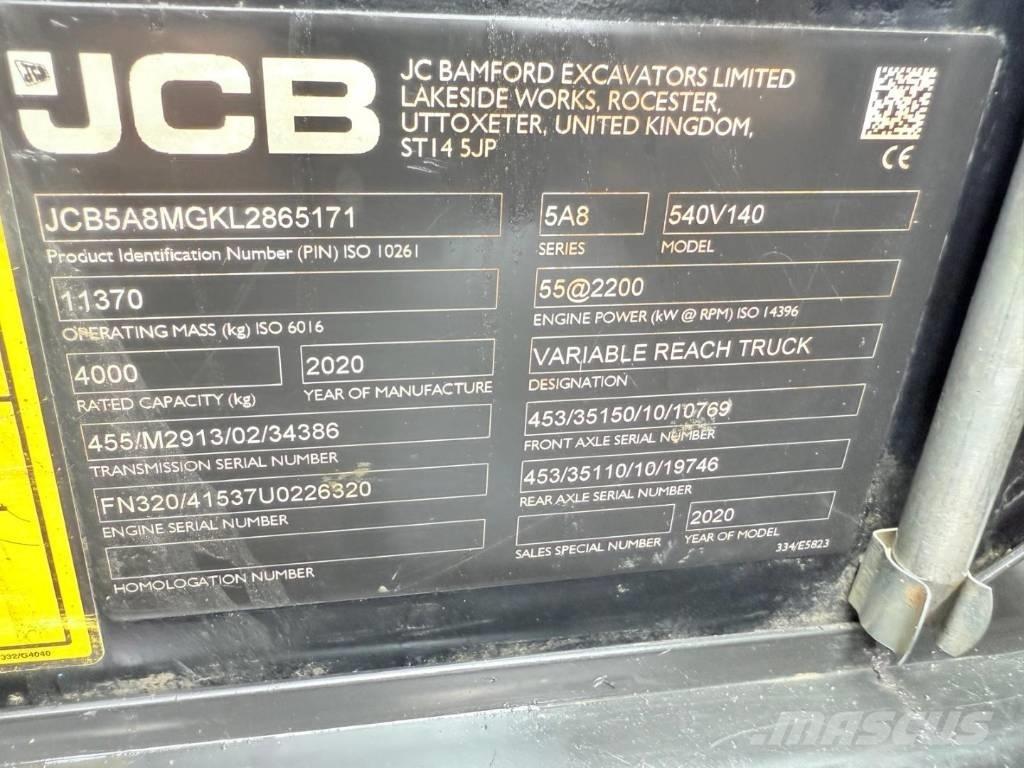 JCB 540-140 Teleskooplaadurid