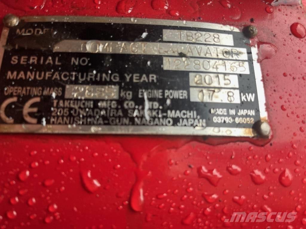 Takeuchi TB 228 Miniekskavaatorid < 7 t